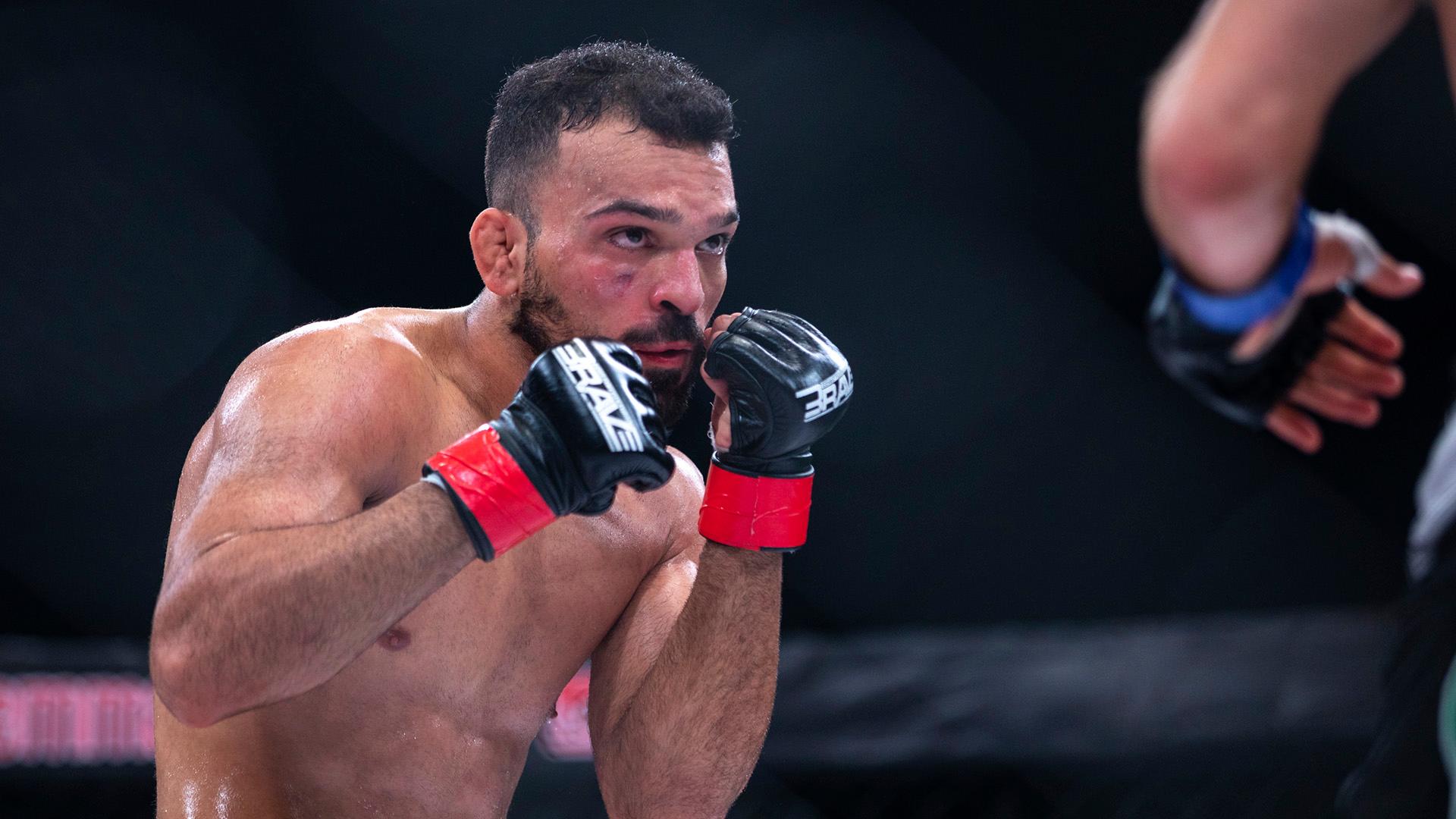 Hamza MMA fighter in action